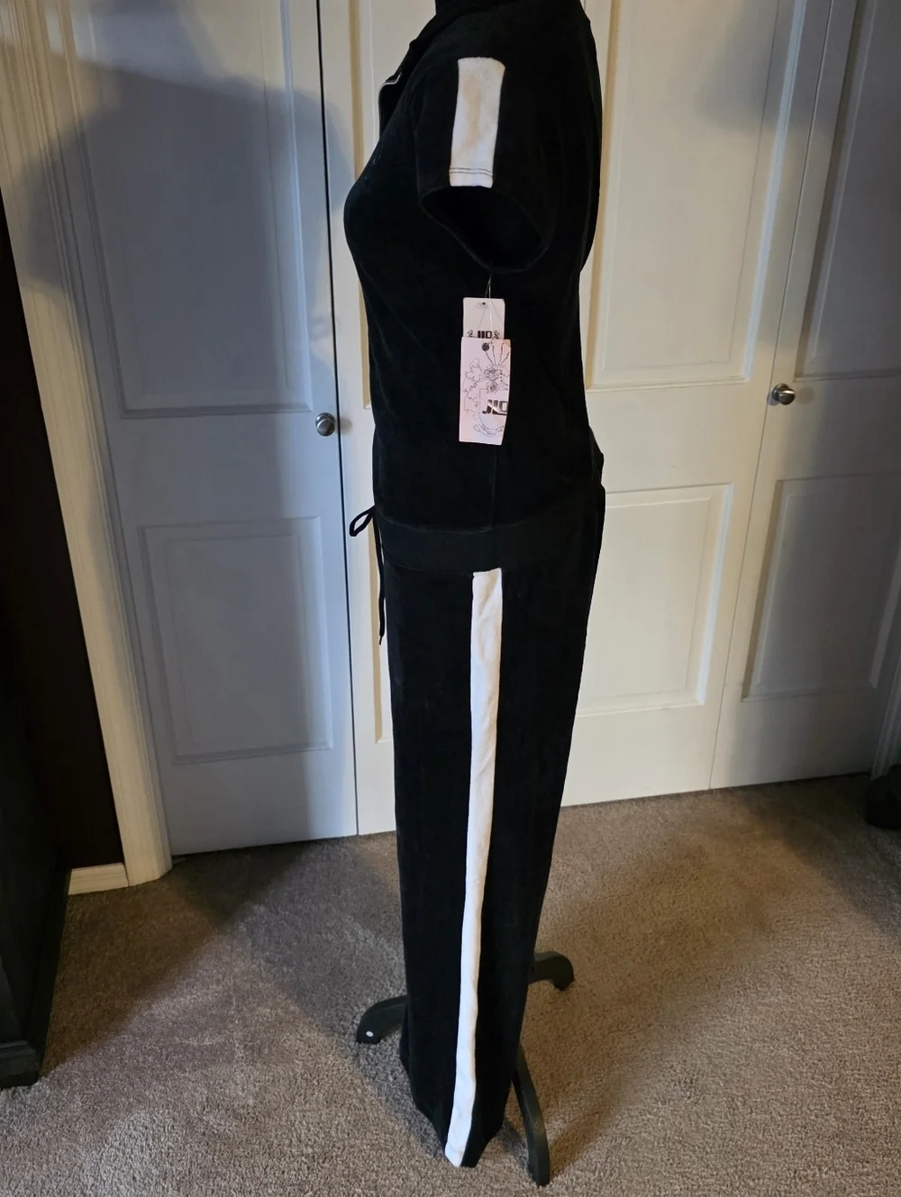 Jennifer Lopez JLO Original Navy Velour Zip-Up Jumpsuit Y2K Size L NWT
